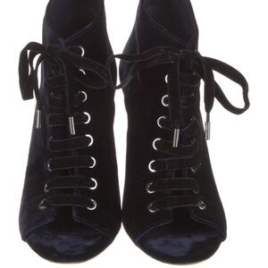 Jimmy CHOO velvet Lace-up shoes